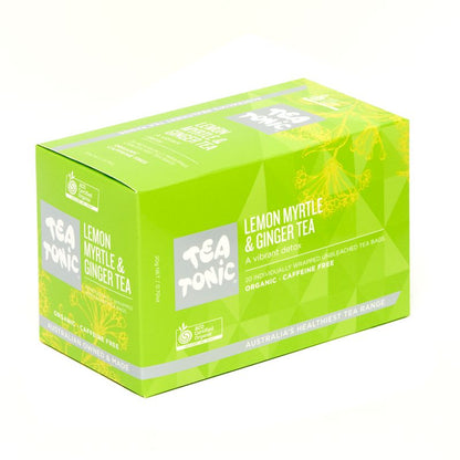 Lemon Myrtle & Ginger Tea - 20 Teabags Box Organic
