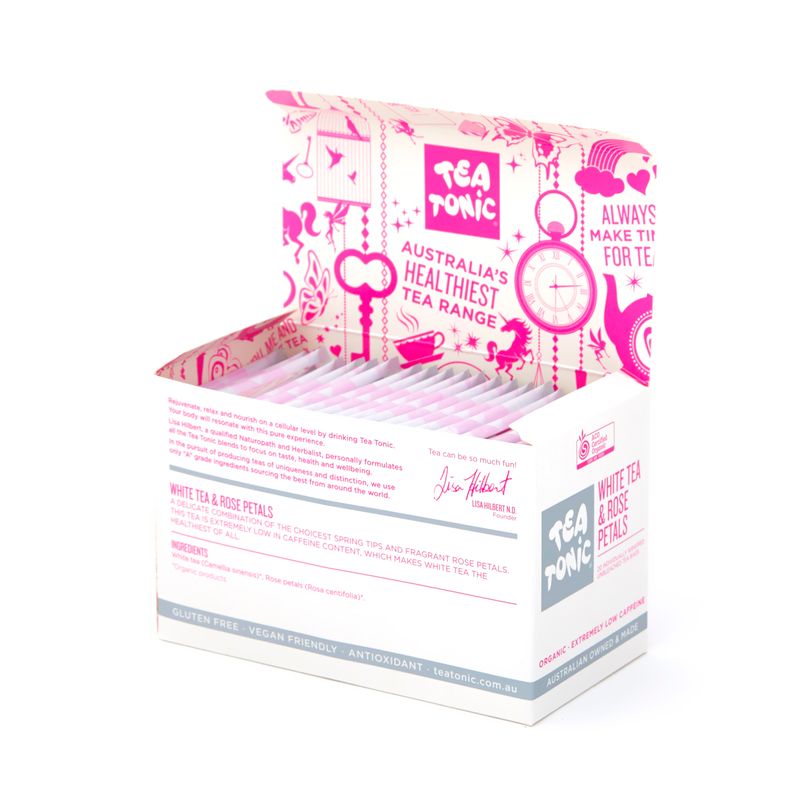 White Tea & Rose Petals Tea - 20 Teabags Box